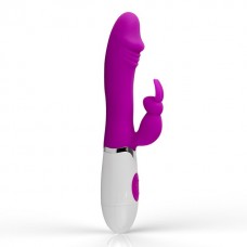 30 Hız Titreşimli Tavşan Klitoris Uyarıcılı Silikon Teknoloji Vibratör