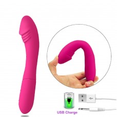 Lolita Shop Esnek Silikon Dokuda 10 Titreşim Fonksiyonlu Usb Şarjlı Pembe Orgazm Vibratörü