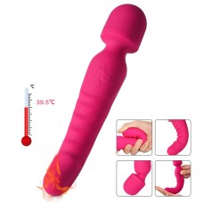 Lolita Shop Ultra Soft Silikon Dokuda 7 Titreşim Fonksiyonlu Usb Şarjlı Isıtıcılı Pembe Dildo Ve Orgazm Vibratörü