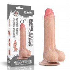 Lovetoy Kıkırdaklı Şekil Alabilen Hareketli Dış Katmanlı 18 Cm Ultra Yumuşak Realistik Penis