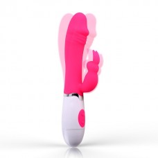 Pürüzsüz Soft Silikon Dokuda 30 Farklı Titreşim Tavşan Klitoris Uyarıcılı Pembe Orgazm Teknoloji Vibratörü